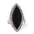 An Onyx and Diamond Navette Ring