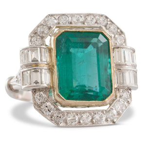 5.41ct Emerald and Diamond Ring