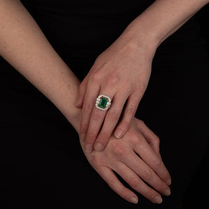 5.41ct Emerald and Diamond Ring