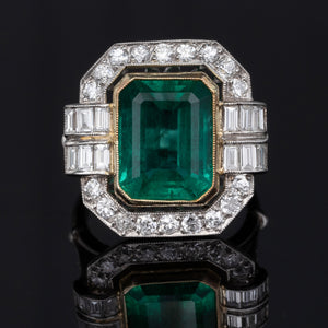 5.41ct Emerald and Diamond Ring