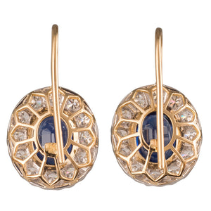 Sapphire & Diamond Drop Earrings