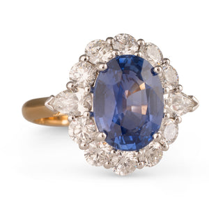 Unheated Sri Lankan Sapphire Ring