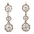 Triple Diamond Drop Earrings