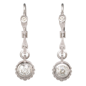 Old Mine Cut Diamond Earrings