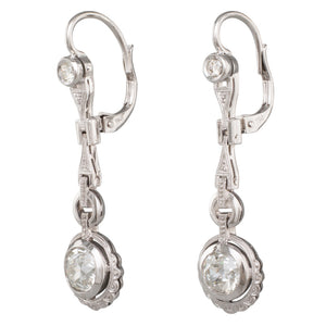 Old Mine Cut Diamond Earrings