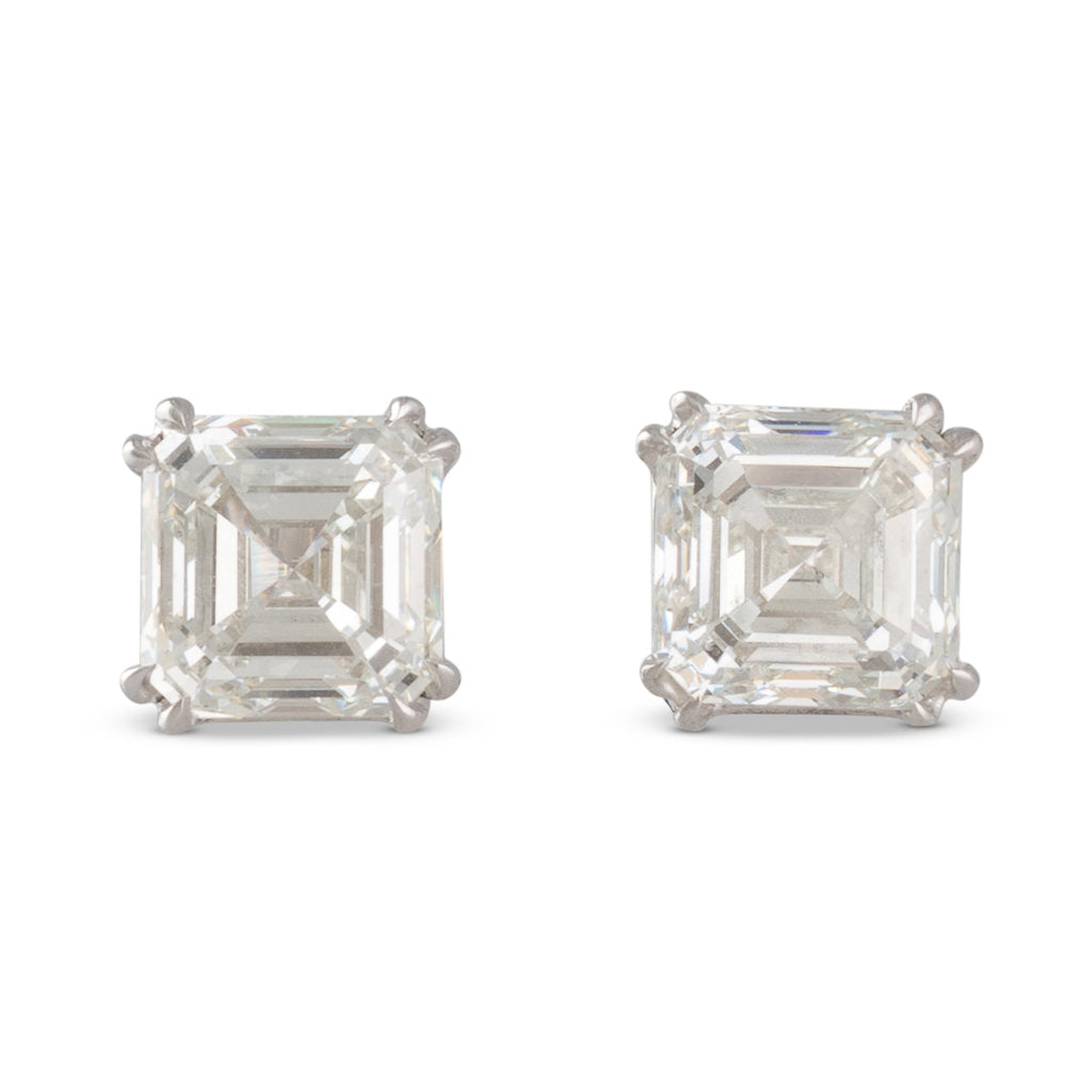 Asscher Cut Diamond Studs 3.00ct