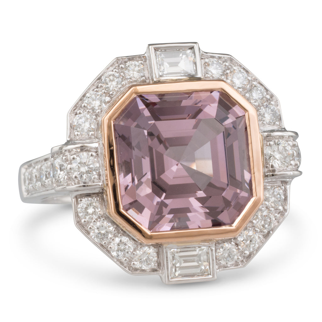 Unheated Purple-Pink Spinel Ring