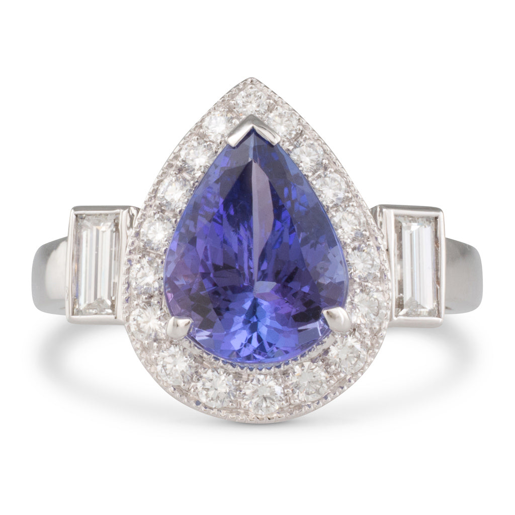 Diamond and deals tanzanite engagement ring