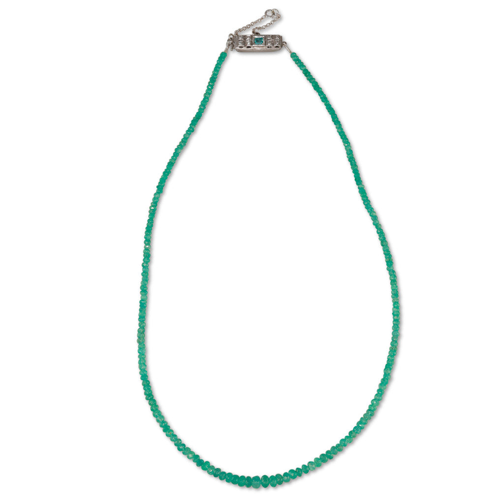Emerald Necklace With Vintage Clasp
