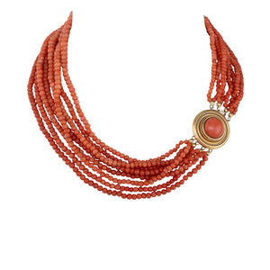 Eight Strand Coral Necklace