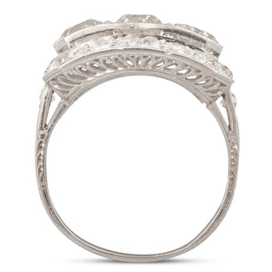 Art Deco Diamond Three-Stone Ring