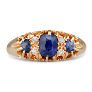 Antique Sapphire & Diamond Ring