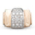 Diamond Set Retro Tank Ring