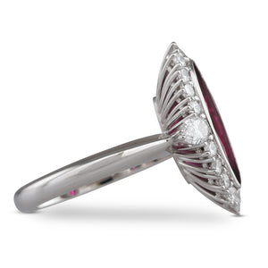 Unheated Marquise Ruby Ring