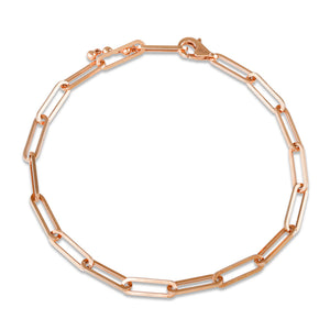 Rose Gold Paperclip Link Bracelet