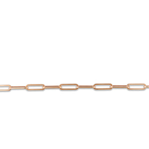 Rose Gold Paperclip Link Bracelet