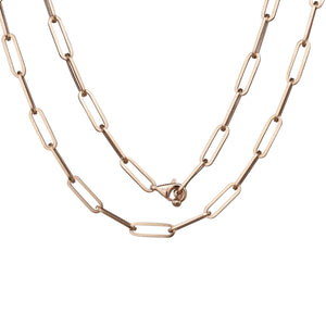 Rose Gold Paperclip Link Chain