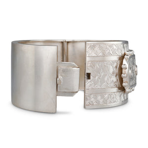 Antique Silver Buckle Bangle