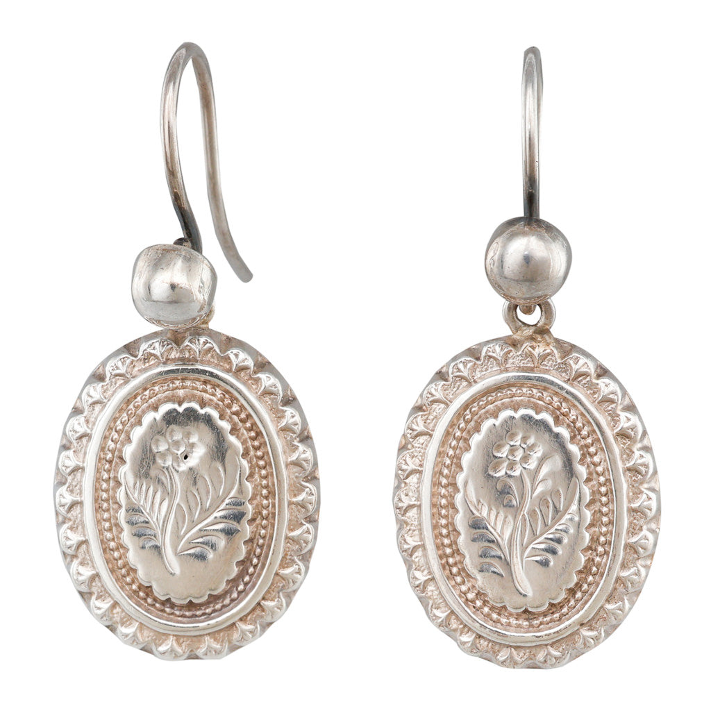 A Pair of Oval Victorian Earrings