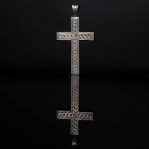 Antique Silver Engraved Cross