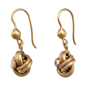 Antique Diamond Knot Earrings