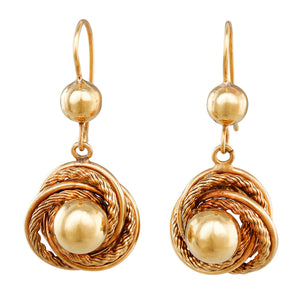 Antique Gold Knot Earrings