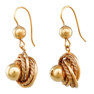 Antique Gold Knot Earrings