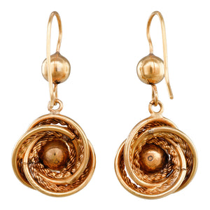 Antique Gold Knot Earrings