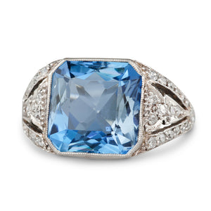 Art Deco Aquamarine Ring