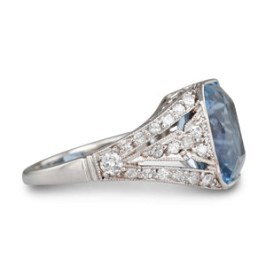 Art Deco Aquamarine Ring