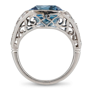 Art Deco Aquamarine Ring