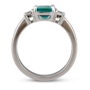 1.07ct Emerald & Diamond Ring