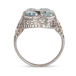 Art Deco Aquamarine Ring