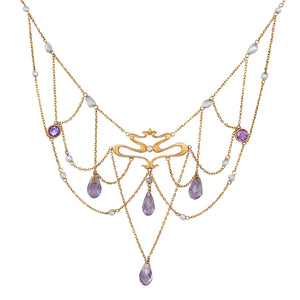 Art Nouveau Amethyst Necklet