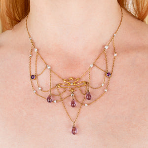 Art Nouveau Amethyst Necklet