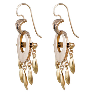 Gold Victorian Drop Earrings