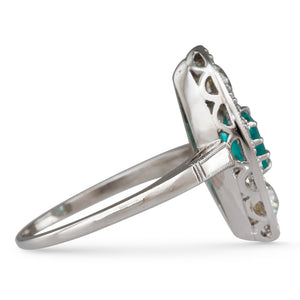 Emerald & Diamond Marquise Ring