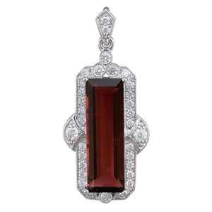 Art Deco Style Tourmaline Pendant