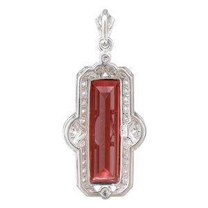 Art Deco Style Tourmaline Pendant