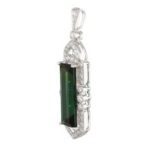 Art Deco Style Tourmaline Pendant