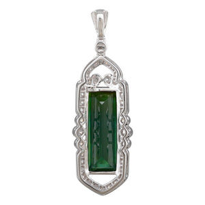 Art Deco Style Tourmaline Pendant