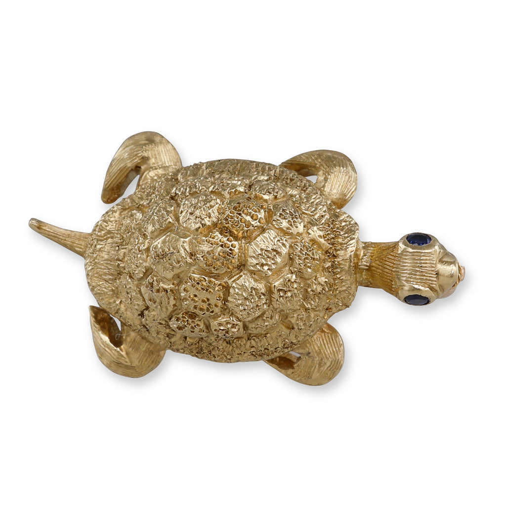 Gold Turtle Brooch