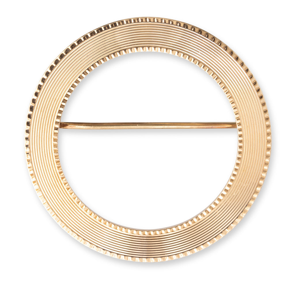 Circular Gold Brooch