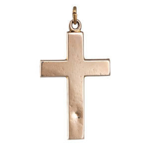 Gold Cross with Leaf Pattern