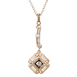 Diamond and Pearl Pendant