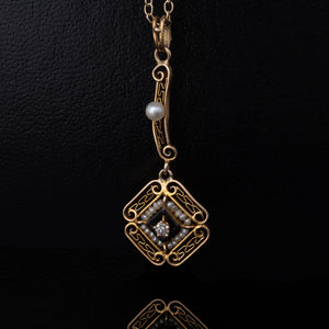 Diamond and Pearl Pendant