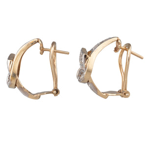 Diamond Buckle Hoop Earrings