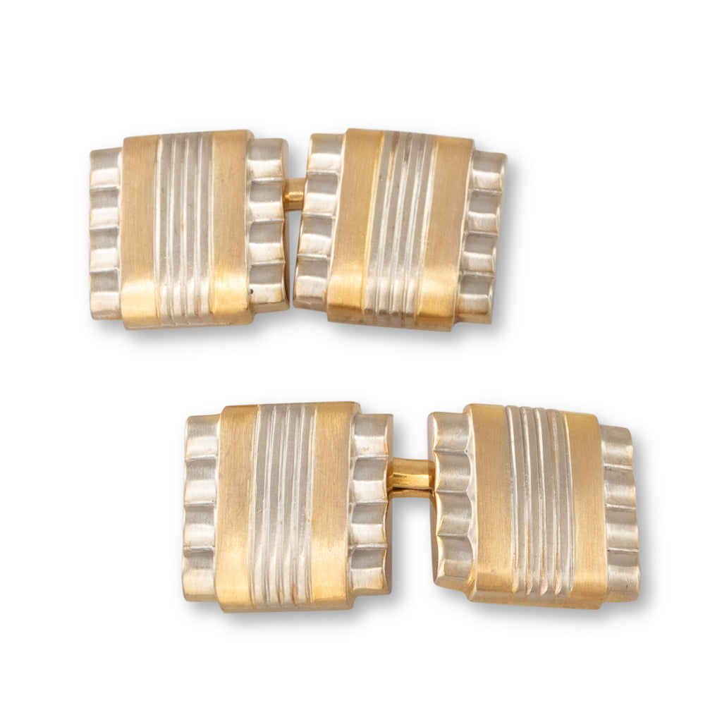 Two Tone Gold Cufflinks