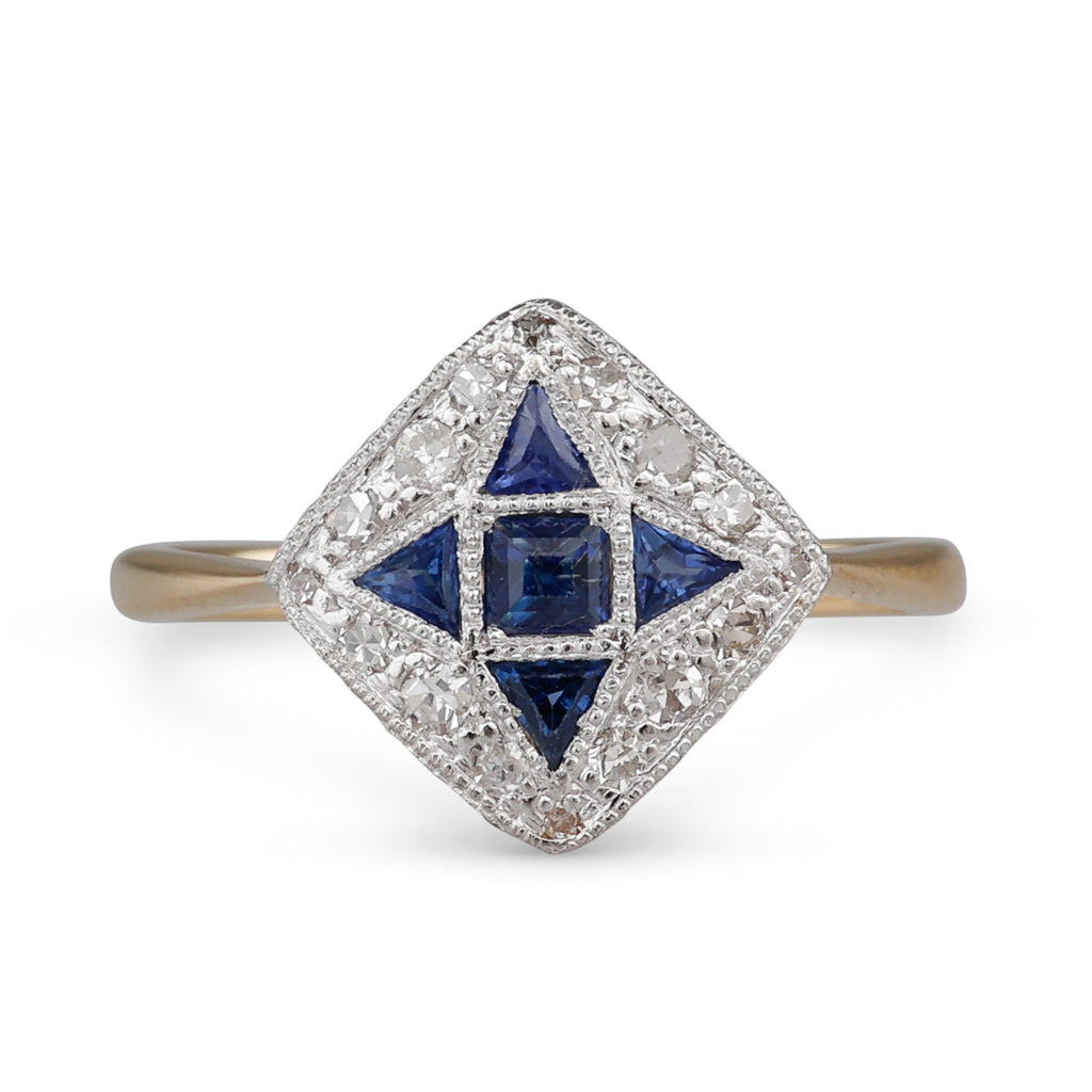 Art Deco Sapphire and Diamond Ring