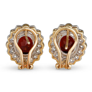 Garnet and Diamond Earrings